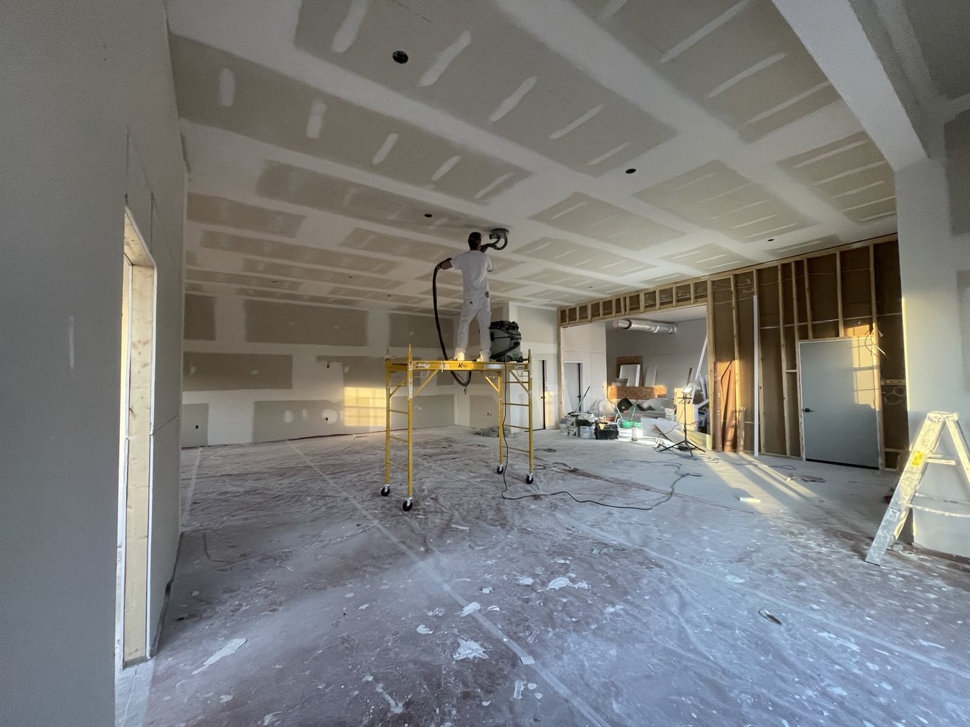 Commercial drywall sanding and finishing